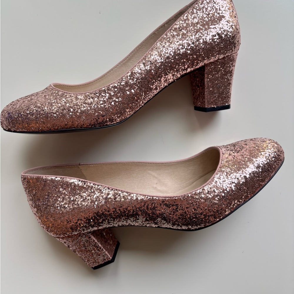 Shoes of Prey Pink Glitter Shoes EU Size 40 *fabulous*